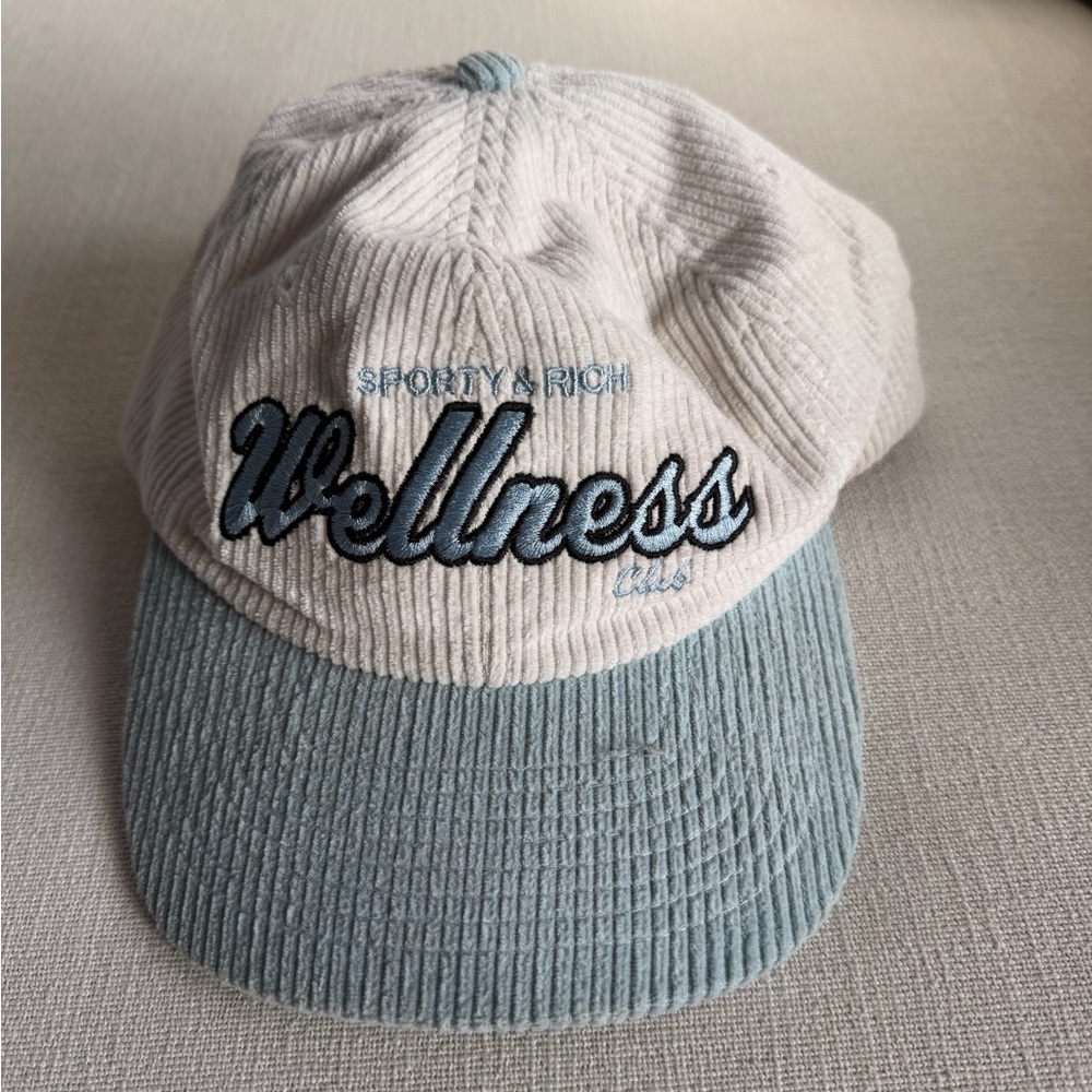 Sporty & Rich Hat in Cream and Blue